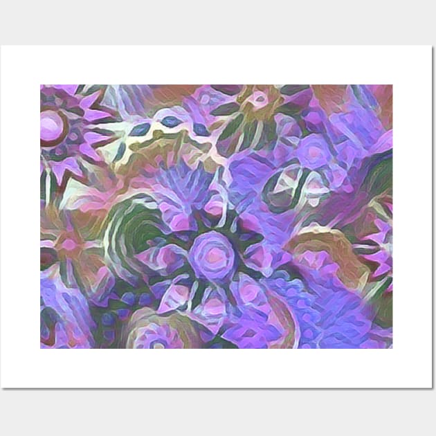 Violet Floral Pattern Wall Art by PersianFMts